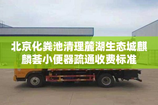北京化粪池清理麓湖生态城麒麟荟小便器疏通收费标准