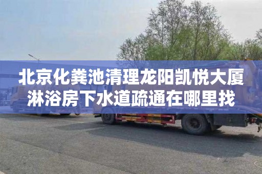 北京化粪池清理龙阳凯悦大厦淋浴房下水道疏通在哪里找