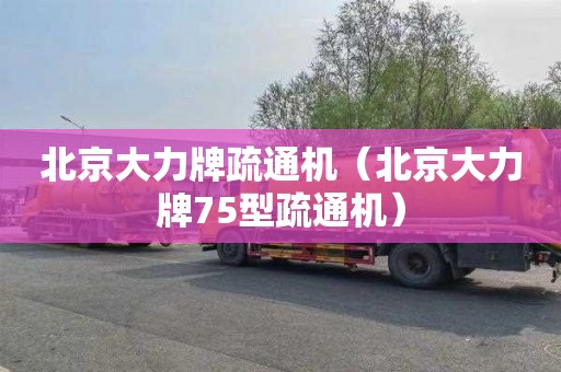 北京大力牌疏通机（北京大力牌75型疏通机）