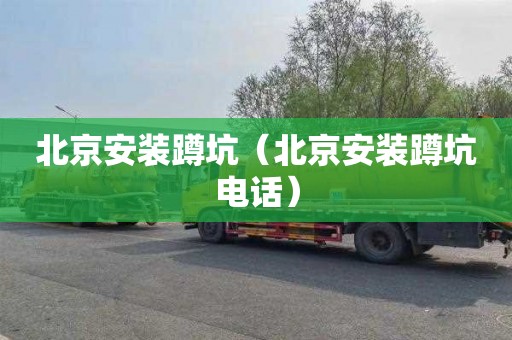 北京安装蹲坑（北京安装蹲坑电话）