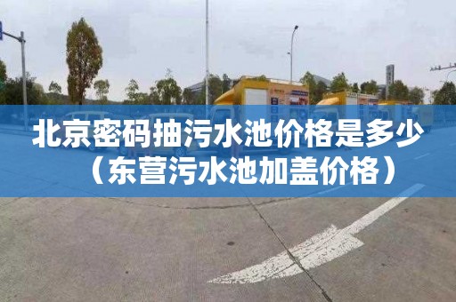 北京密码抽污水池价格是多少（东营污水池加盖价格）