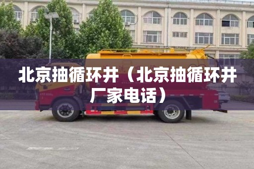 北京抽循环井（北京抽循环井厂家电话）