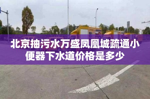 北京抽污水万盛凤凰城疏通小便器下水道价格是多少
