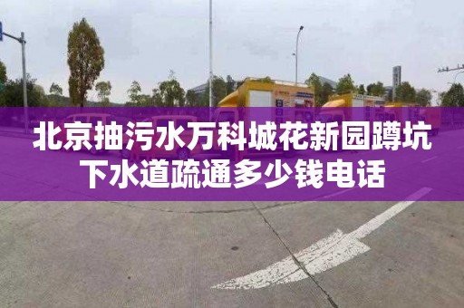 北京抽污水万科城花新园蹲坑下水道疏通多少钱电话