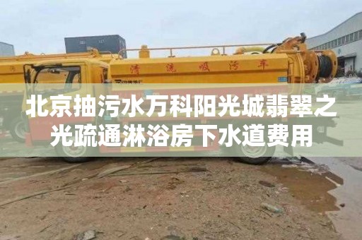 北京抽污水万科阳光城翡翠之光疏通淋浴房下水道费用