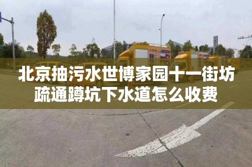 北京抽污水世博家园十一街坊疏通蹲坑下水道怎么收费