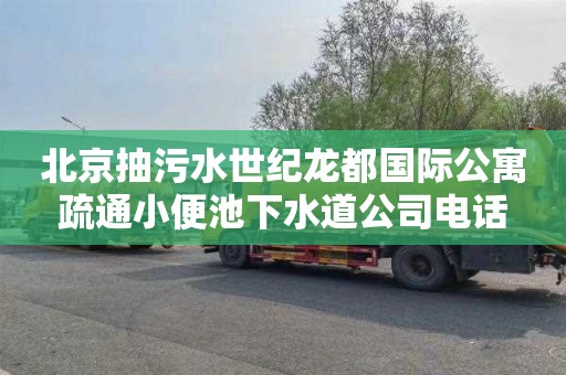 北京抽污水世纪龙都国际公寓疏通小便池下水道公司电话