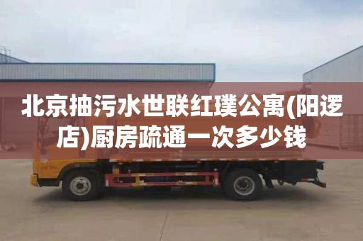 北京抽污水世联红璞公寓(阳逻店)厨房疏通一次多少钱