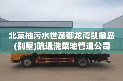 北京抽污水世茂御龙湾凯撒岛(别墅)疏通洗菜池管道公司