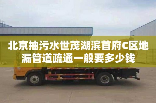 北京抽污水世茂湖滨首府C区地漏管道疏通一般要多少钱