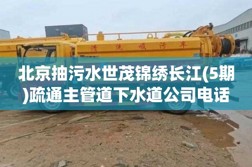 北京抽污水世茂锦绣长江(5期)疏通主管道下水道公司电话
