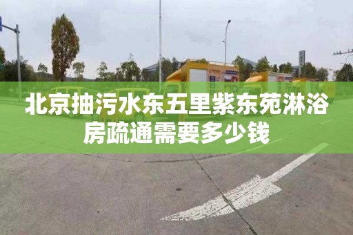 北京抽污水东五里紫东苑淋浴房疏通需要多少钱