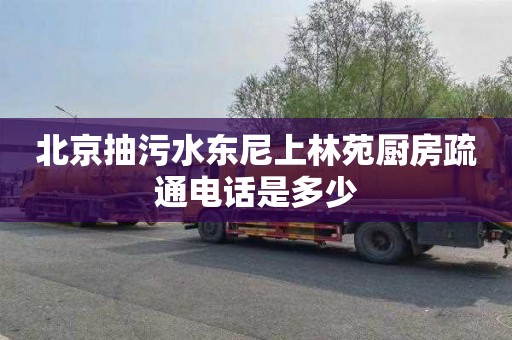 北京抽污水东尼上林苑厨房疏通电话是多少