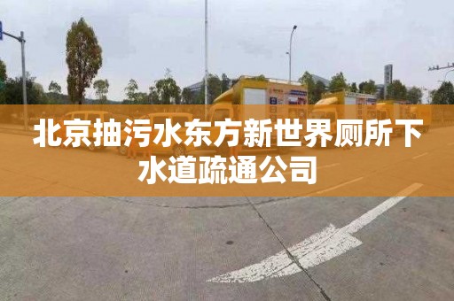 北京抽污水东方新世界厕所下水道疏通公司