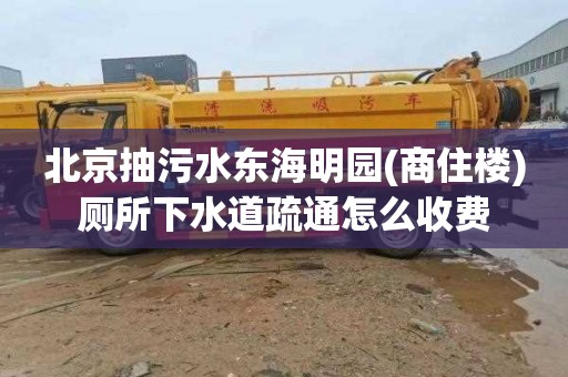 北京抽污水东海明园(商住楼)厕所下水道疏通怎么收费
