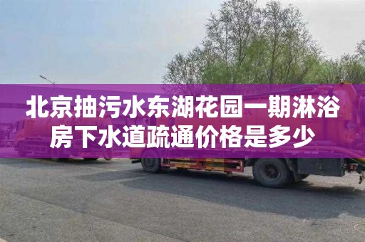 北京抽污水东湖花园一期淋浴房下水道疏通价格是多少
