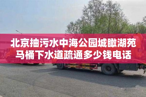 北京抽污水中海公园城瞰湖苑马桶下水道疏通多少钱电话
