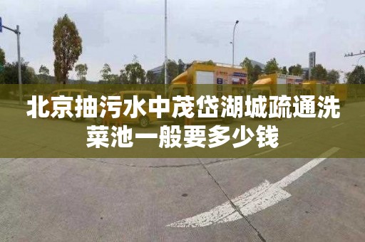 北京抽污水中茂岱湖城疏通洗菜池一般要多少钱