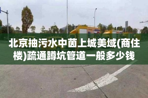 北京抽污水中茵上城美域(商住楼)疏通蹲坑管道一般多少钱