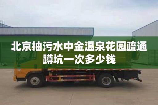 北京抽污水中金温泉花园疏通蹲坑一次多少钱