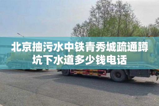 北京抽污水中铁青秀城疏通蹲坑下水道多少钱电话