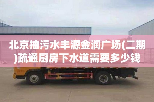北京抽污水丰源金润广场(二期)疏通厨房下水道需要多少钱