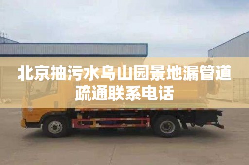 北京抽污水乌山园景地漏管道疏通联系电话