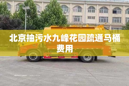 北京抽污水九峰花园疏通马桶费用