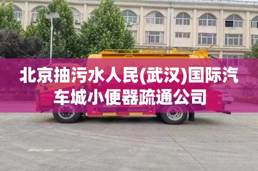 北京抽污水人民(武汉)国际汽车城小便器疏通公司