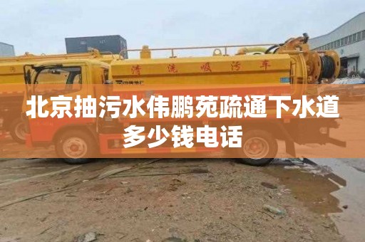 北京抽污水伟鹏苑疏通下水道多少钱电话