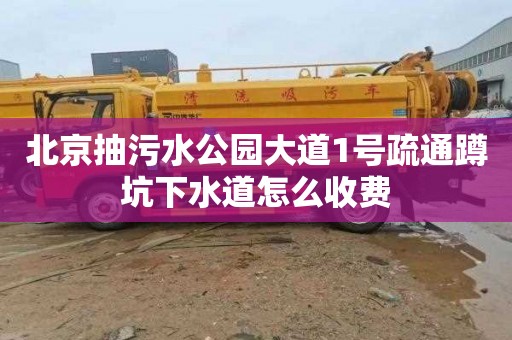 北京抽污水公园大道1号疏通蹲坑下水道怎么收费