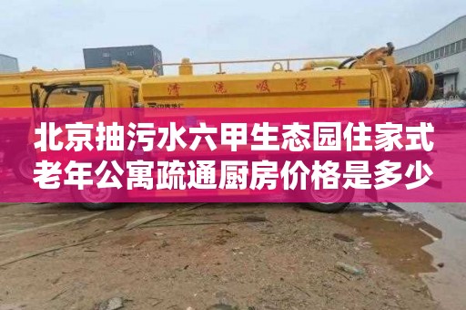 北京抽污水六甲生态园住家式老年公寓疏通厨房价格是多少