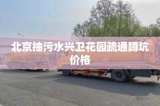 北京抽污水兴卫花园疏通蹲坑价格