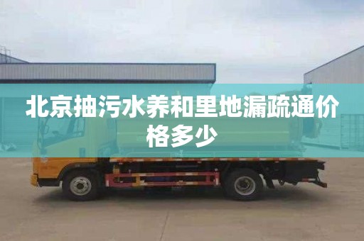 北京抽污水养和里地漏疏通价格多少