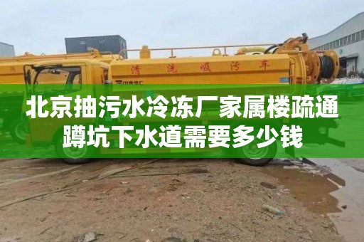 北京抽污水冷冻厂家属楼疏通蹲坑下水道需要多少钱