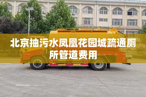 北京抽污水凤凰花园城疏通厕所管道费用