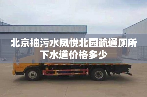 北京抽污水凤悦北园疏通厕所下水道价格多少