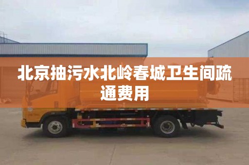 北京抽污水北岭春城卫生间疏通费用