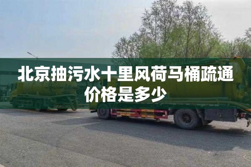 北京抽污水十里风荷马桶疏通价格是多少