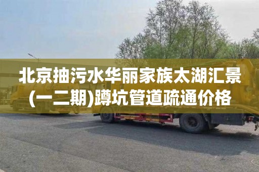 北京抽污水华丽家族太湖汇景(一二期)蹲坑管道疏通价格