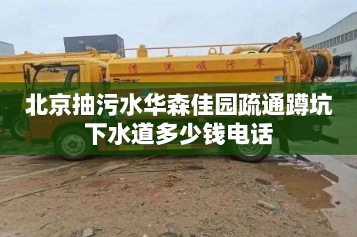 北京抽污水华森佳园疏通蹲坑下水道多少钱电话