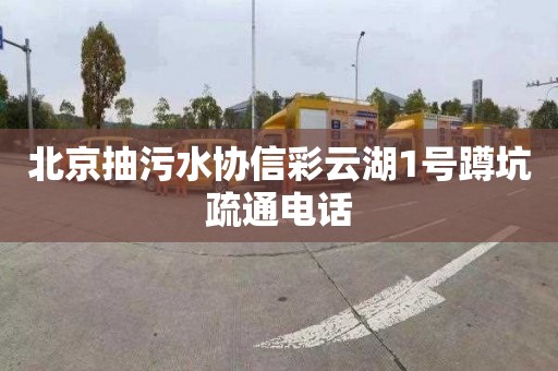 北京抽污水协信彩云湖1号蹲坑疏通电话