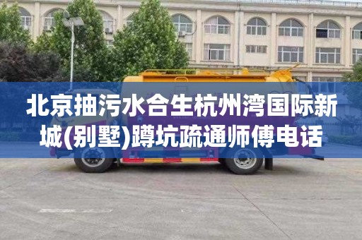 北京抽污水合生杭州湾国际新城(别墅)蹲坑疏通师傅电话