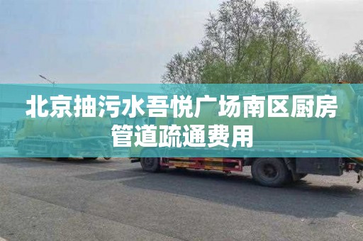 北京抽污水吾悦广场南区厨房管道疏通费用