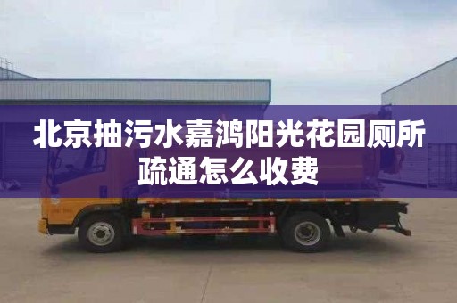 北京抽污水嘉鸿阳光花园厕所疏通怎么收费
