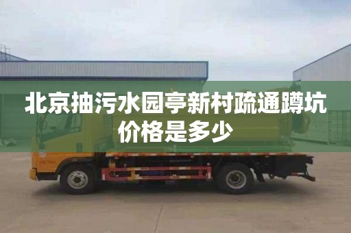北京抽污水园亭新村疏通蹲坑价格是多少
