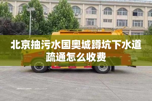 北京抽污水国奥城蹲坑下水道疏通怎么收费