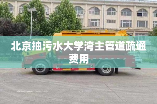 北京抽污水大学湾主管道疏通费用