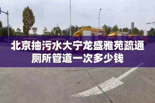 北京抽污水大宁龙盛雅苑疏通厕所管道一次多少钱