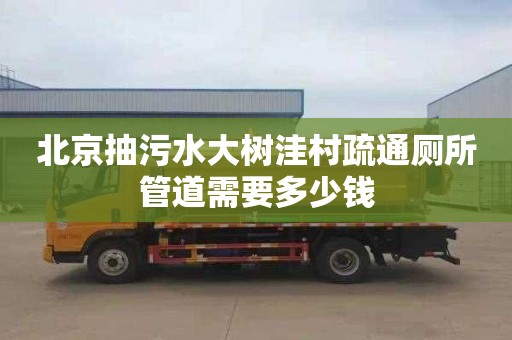 北京抽污水大树洼村疏通厕所管道需要多少钱